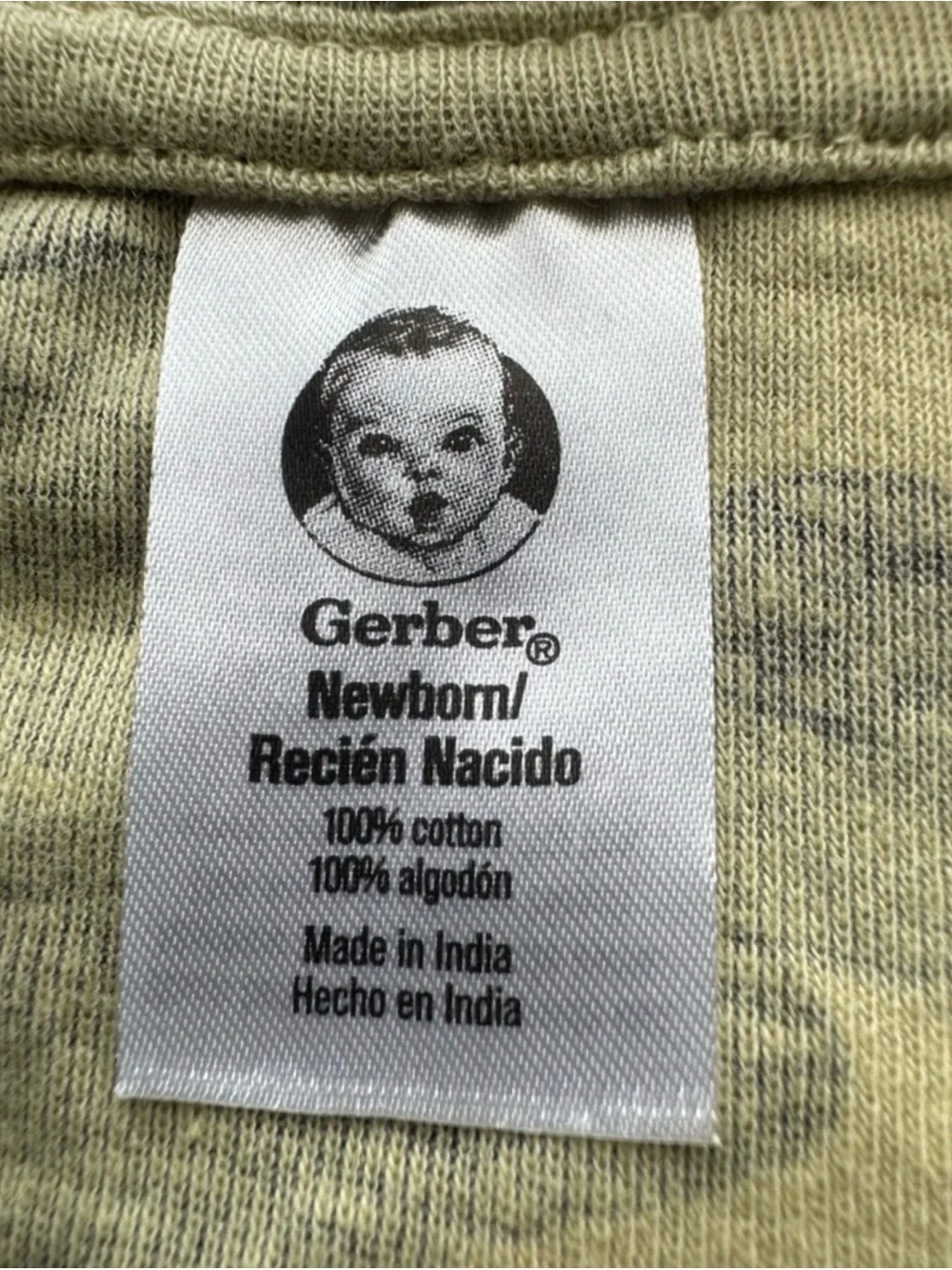 Gerber Baby 3 Piece Camo Outfit Set Hoodie Bodysuit Pants Newborn